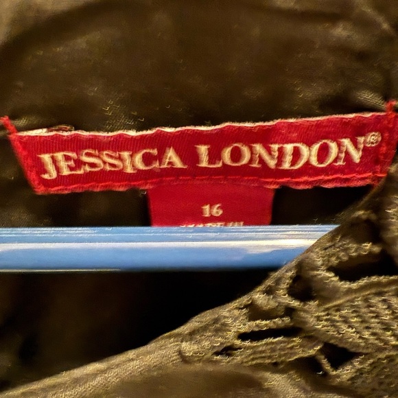 JESSICA LONDON TANK DRESS LACE SHOULDERS COCKTAIL SIZE 16 - Picture 3 of 3